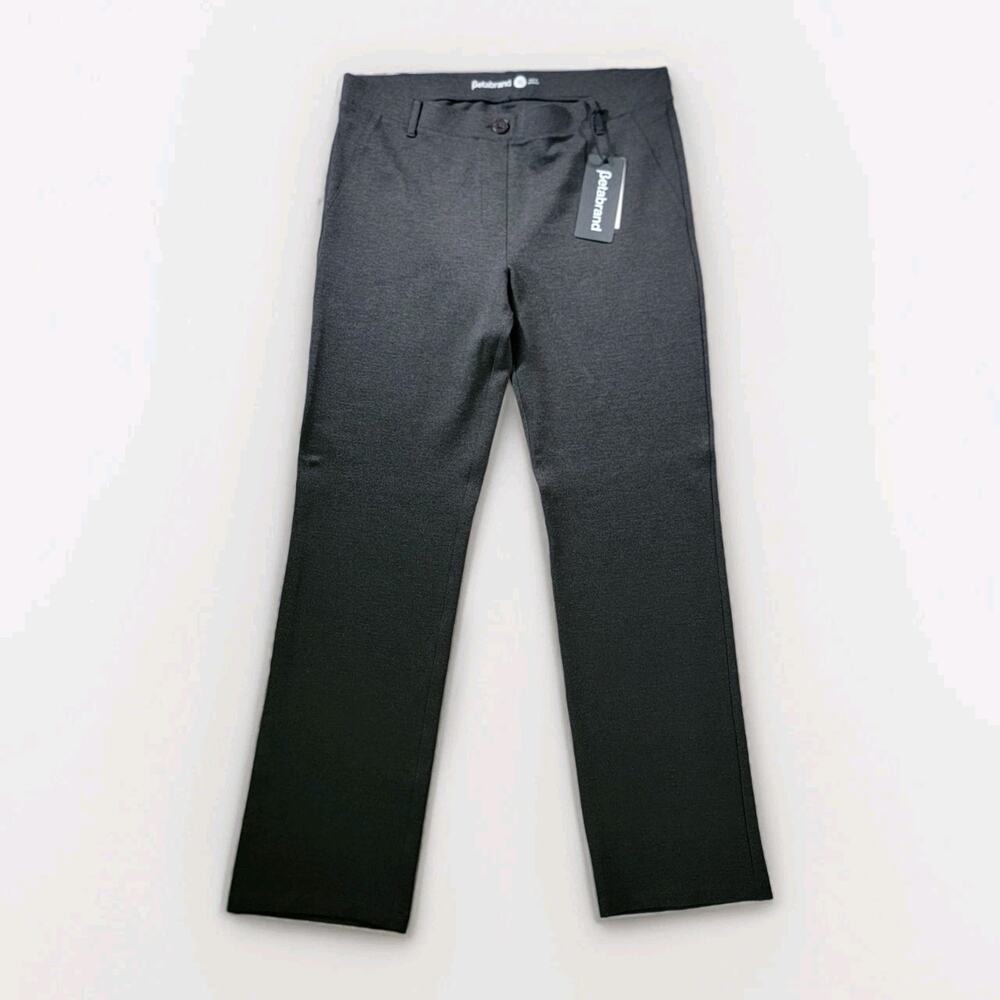 NWT Betabrand XL Pullon Stretch Straight Yoga Pants Dark Gray